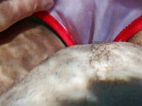 POV: Underwater finger inserted into buttocks