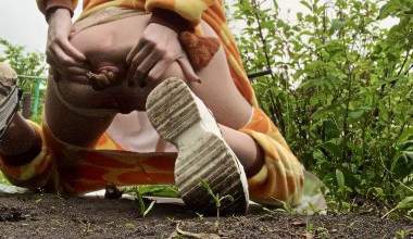 Teen Nicole. Fresh manure for the garden