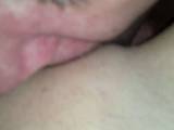 horny licked and pampered with dildo