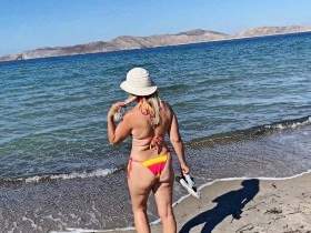 Bikini Walk am Strand