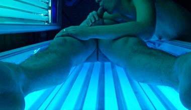 Blowjob im Solarium