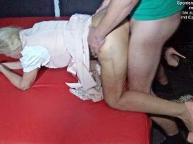 Spontaneous anal sex in a porn theater, culminating in a creampie and extreme squirting! Part 2