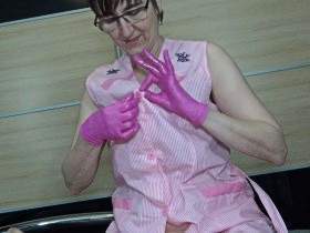 Handjob in Pink Apron