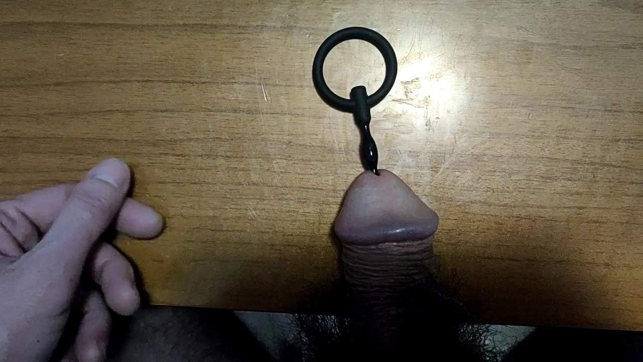 SalvatrixCrucifix - Urethral insertion with a small penis plug all the