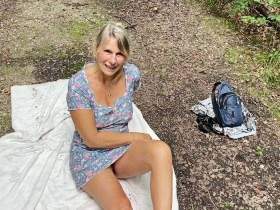 The forest wanker was allowed to cum all over me