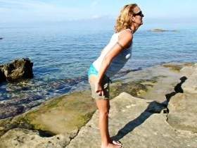 Pee clothes, public.