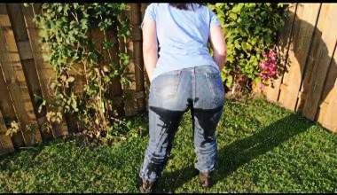 Einfach in die jeans und gummistiefel gepinkelt