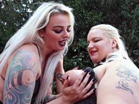 BBW Lucy pumped full of cum | BARE-OUTDOOR GANGBANG