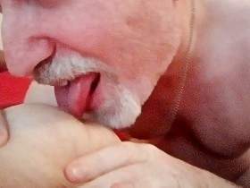 Closeup of John Licking and Sucking on Jens Nipple