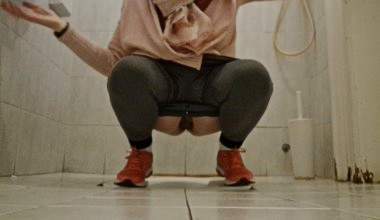 Pinkeln in der öffentlichen Toilette 4K
