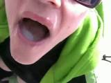 Outdoor 43 - Blowjob swallow, un piss on snow