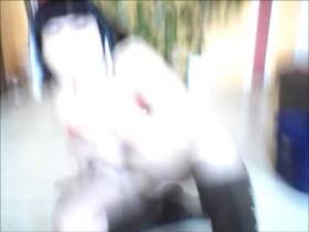 I pee in a blue bucket