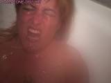 In the bathtub piss in the face