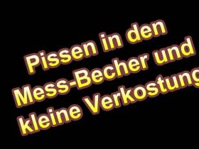 pissing in the measuring cup