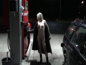 almost naked to the nearest gas station