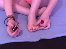 Painted feet