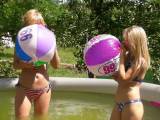 SexyInflatable - Girls in the pool with beachballs
