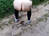 Just quickly peed on the forest path