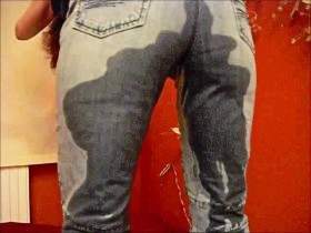Pants piss and sperm swallow