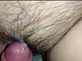 Fuck hairy pussy of the neighbor and inseminate