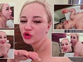 No condom threesome with skinny teen Dascha