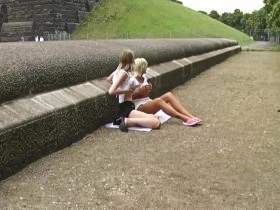 Smoking before the Battle Monument in Leipzig