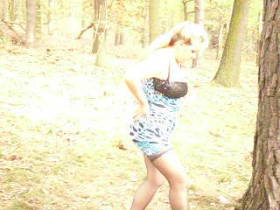 Pissing and Blowjob in the woods!
