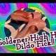Goldener High Heels Dildo Fick!!