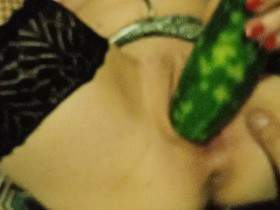 lick and masturbate with cucumber