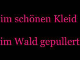 gepullert in beautiful dress in the forest