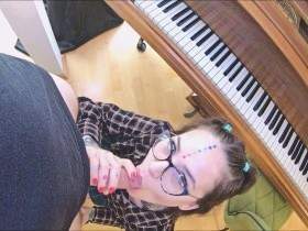 Sexy teen piano teacher sucks on the piano and gets fucked bareback.