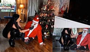 Weihnachtsmann mit Scheiße abgefüllt