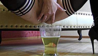 Das Glas voll gepisst