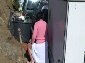 Abschiss in the garden.