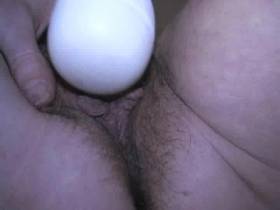 Granny orgasm - very hairy, long nipples!
