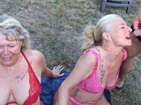 Mega outdoor piss orgy! 20 men filled us with piss! Part 4