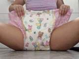 20 year old pooping in a diaper - ABDL fetish