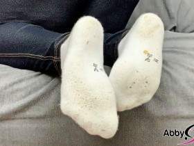Sweet feet in dirty white socks