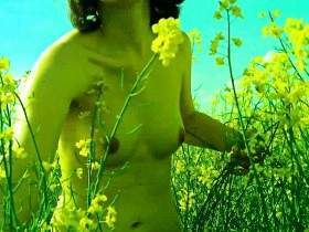 little Lisa naked in the **** field