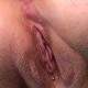 Spread pussy in doggy style, close-ups