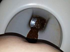 liquid shit in the toilet