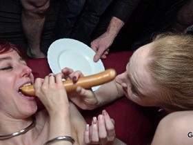 Bockwurst with sperm tastes really very horny