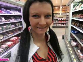The cum swallowing bitch from the supermarket!
