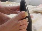Black Cock Stroke Feet