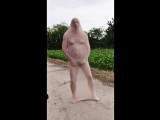 Exhibitionist with Sexy Nylon Fetish on Lonely Dirt Road