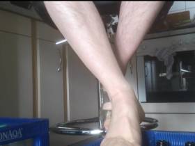 Nylon stockings under the table ** FOOT PLAY **