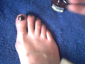 I paint my toenails