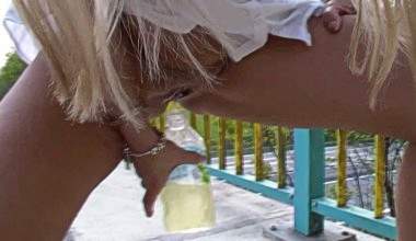 Outdoor meine eigene Pisse getrunken