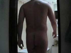 naked man in the shower