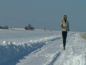 Spazieren im Schnee